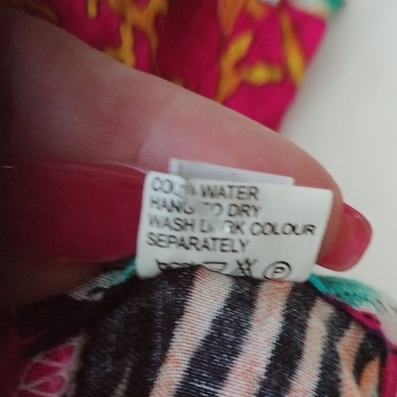 Women's Pink + Gold Tropical Fish Swing Dress, Small - Picture 5 of 10